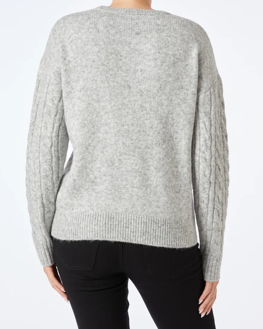 Strickpullover in Melange Janina, Rundhalsausschnitt-KiK Onlineshop Shop