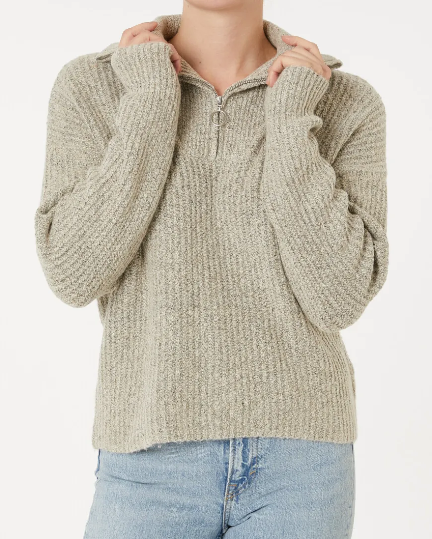 Strickpullover in Melangeoptik Janina, Stehkragen-KiK Onlineshop Best