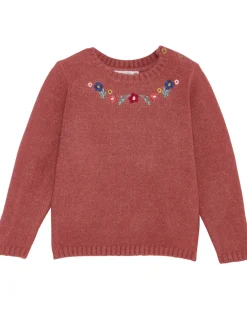 Strickpullover mit Blumenstickereien Ergee, Schulterknöpfe-KiK Onlineshop Sale