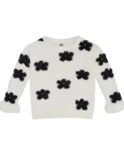Strickpullover mit Blumen Rundhalsausschnitt-KiK Onlineshop Discount