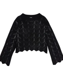 Strickpullover mit Lochstickereien Y.F.K., Rundhalsausschnitt-KiK Onlineshop Hot