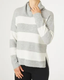 Strickpullover mit Streifen Janina, Rollkragen-KiK Onlineshop Shop