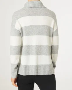 Strickpullover mit Streifen Janina, Rollkragen-KiK Onlineshop Shop