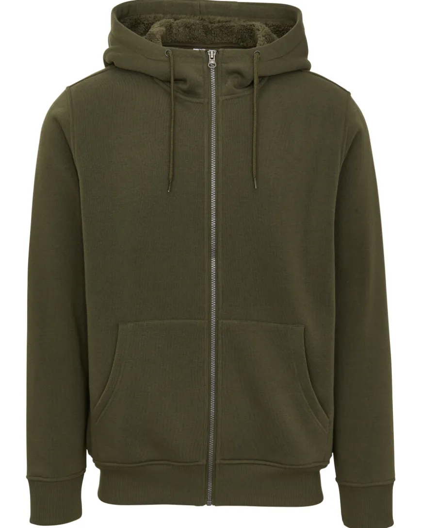 Sweatjacke mit Teddyfell X-Mail, Kängurutasche-KiK Onlineshop Best Sale