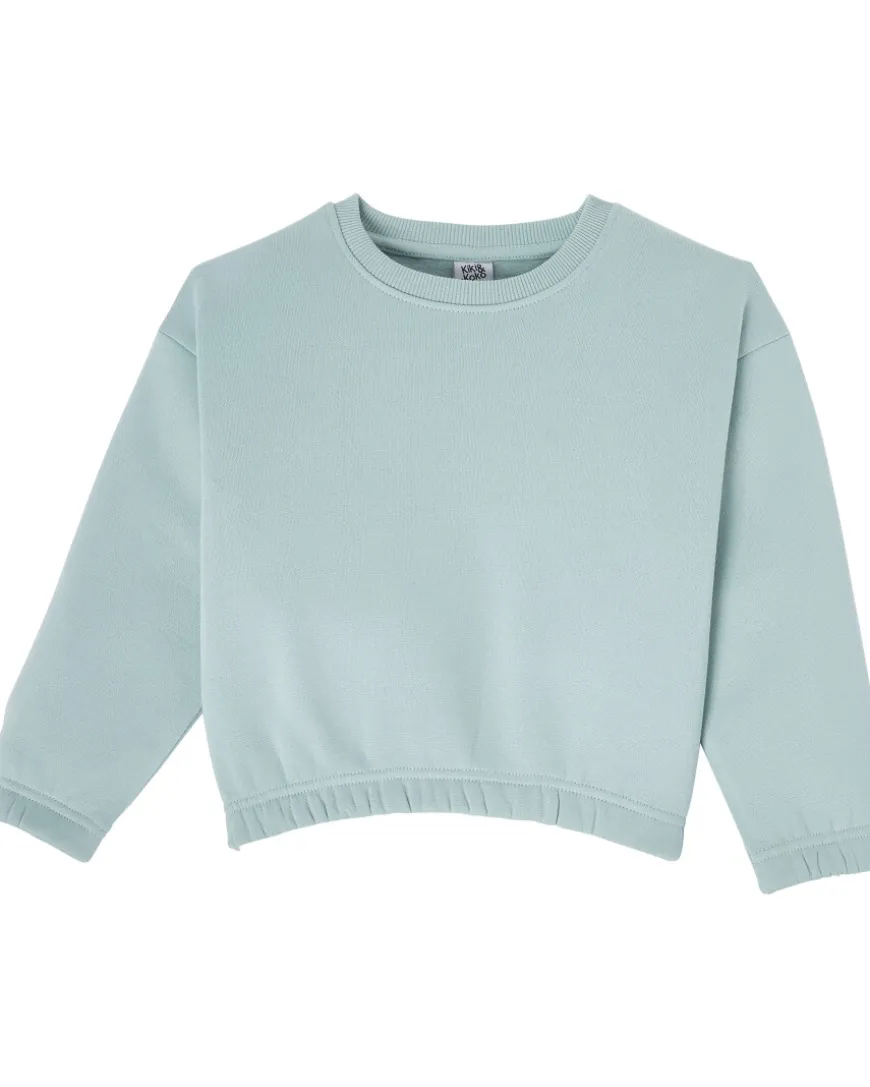 Sweatshirt mit elastischem Saum Rundhalsausschnitt-KiK Onlineshop Flash Sale