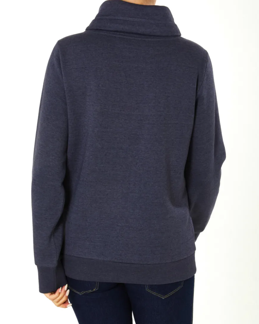 Sweatshirt mit Schalkragen Janina, verschiedene Designs-KiK Onlineshop Outlet