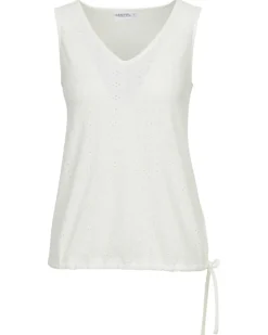 Tanktop mit Lochmuster Janina, Tunnelzug am Saum-KiK Onlineshop Cheap