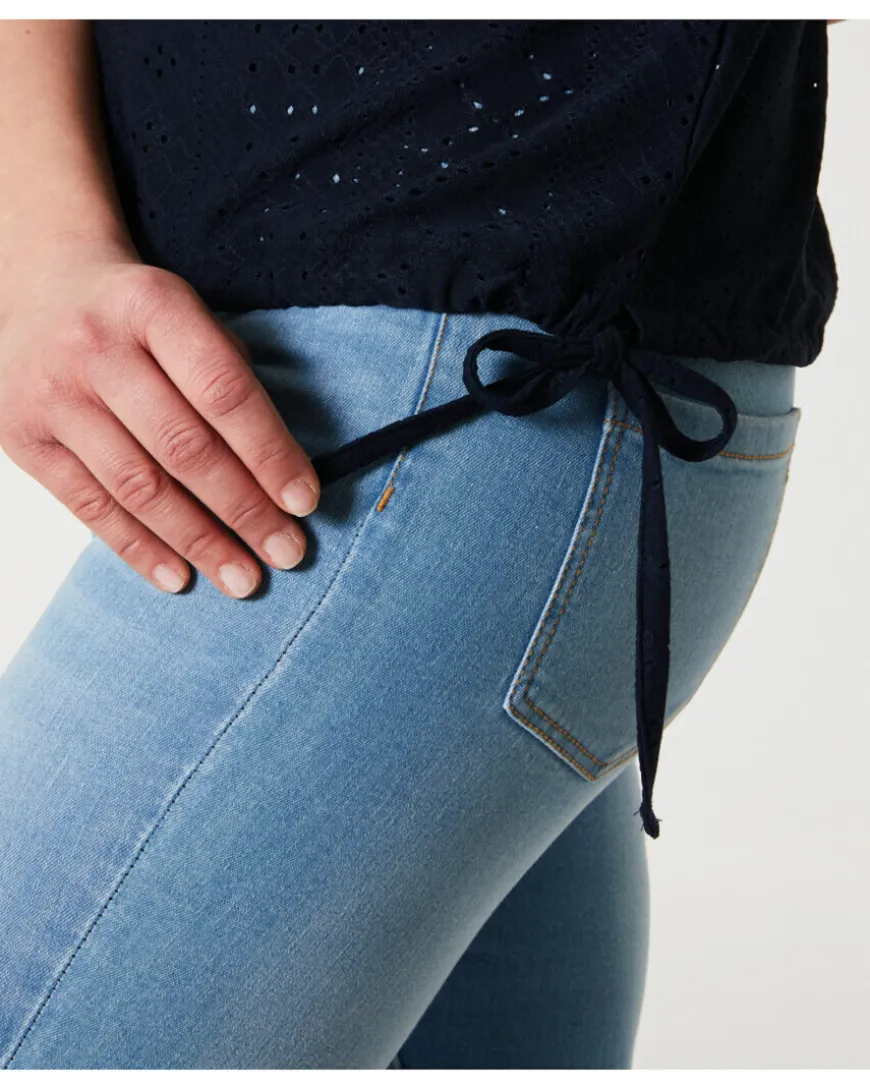 Tanktop mit Lochmuster Janina, Tunnelzug am Saum-KiK Onlineshop Hot