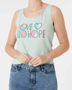 Tanktop mit Schriftzug Janina, Rundhalsausschnitt-KiK Onlineshop Fashion
