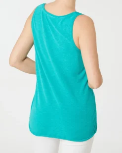 Tanktop mit Schriftzug Janina, Tunnelzug am Saum-KiK Onlineshop Flash Sale