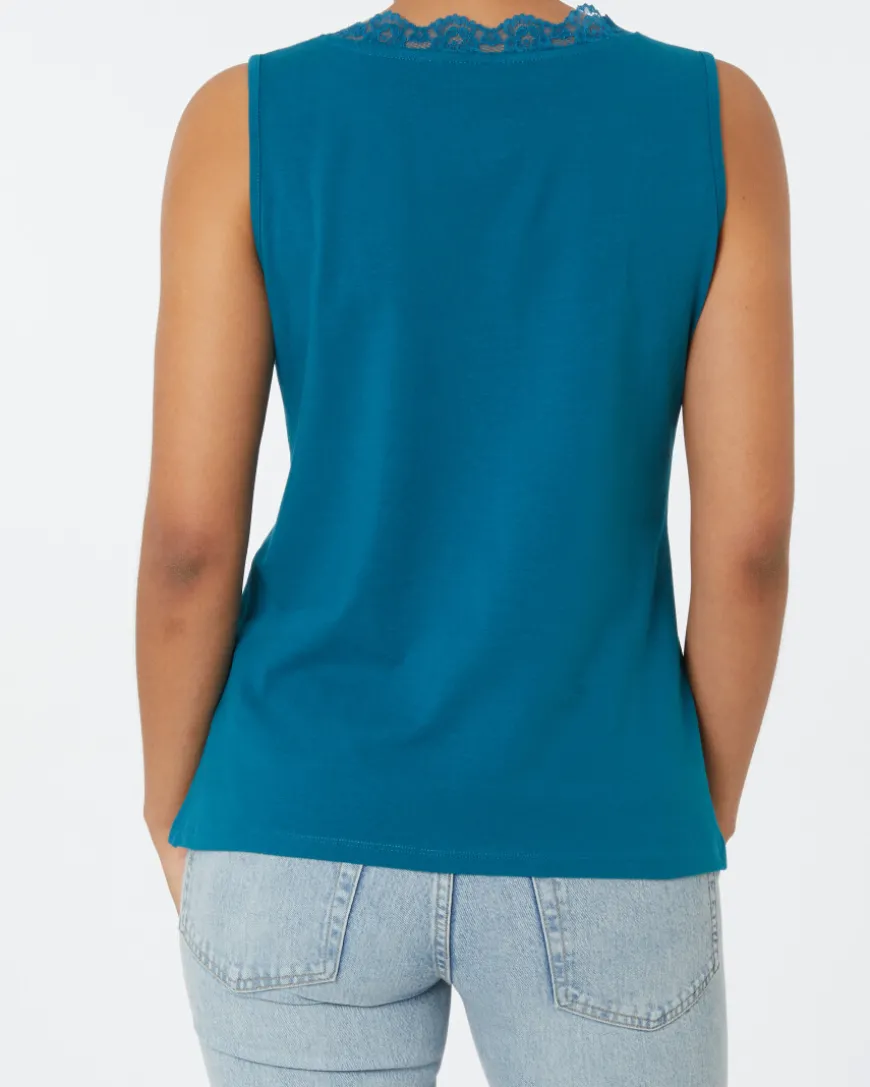 Tanktop mit Spitze Janina, V-Ausschnitt-KiK Onlineshop Store