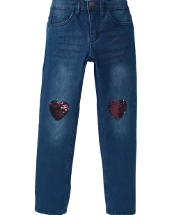 Thermo-Jeans mit Pailletten verstellbare Bundweite-KiK Onlineshop Cheap