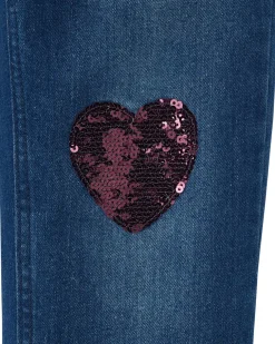Thermo-Jeans mit Pailletten verstellbare Bundweite-KiK Onlineshop Cheap