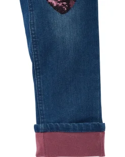 Thermo-Jeans mit Pailletten verstellbare Bundweite-KiK Onlineshop Cheap