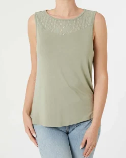 Top mit Spitze Janina, Rundhalsausschnitt-KiK Onlineshop Online