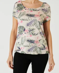 T-Shirt aus Viskose Janina, Rundhalsausschnitt-KiK Onlineshop New