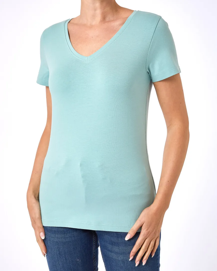 T-Shirt Basic Janina, V-Ausschnitt-KiK Onlineshop Outlet