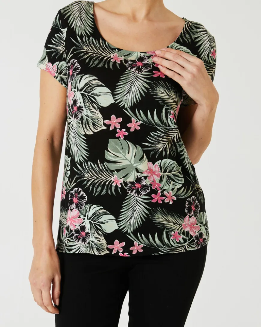 T-Shirt Blätter Janina, Stretchanteil-KiK Onlineshop Best