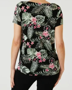 T-Shirt Blätter Janina, Stretchanteil-KiK Onlineshop Best