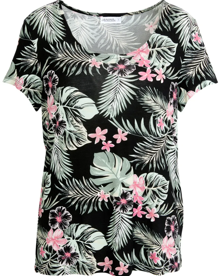 T-Shirt Blätter Janina, Stretchanteil-KiK Onlineshop Best