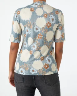 T-Shirt Blumenmuster Janina, mit Stehkragen-KiK Onlineshop Outlet