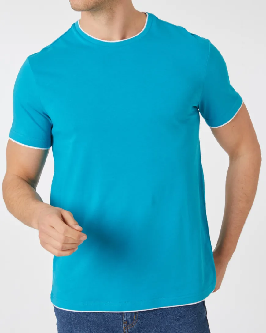 T-Shirt Doppellagenoptik X-Mail, Rundhalsausschnitt-KiK Onlineshop Outlet