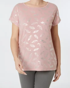 T-Shirt Federn Janina, Rundhalsausschnitt-KiK Onlineshop Discount
