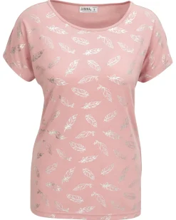 T-Shirt Federn Janina, Rundhalsausschnitt-KiK Onlineshop Discount