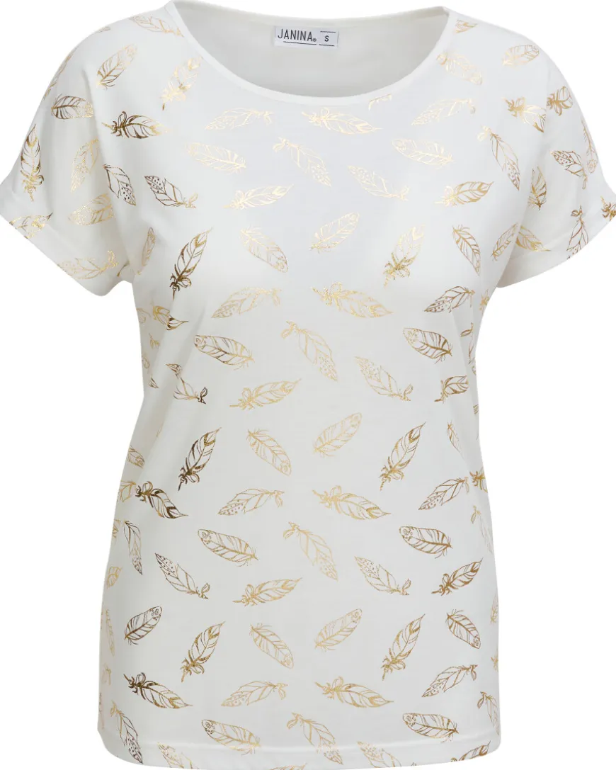 T-Shirt Federn Janina, Rundhalsausschnitt-KiK Onlineshop Best Sale
