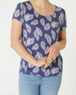 T-Shirt Federn Janina, Rundhalsausschnitt-KiK Onlineshop Cheap