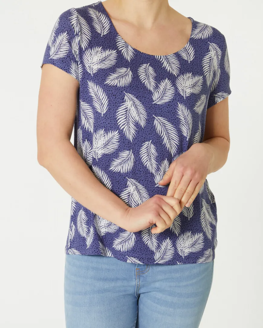 T-Shirt Federn Janina, Rundhalsausschnitt-KiK Onlineshop Cheap