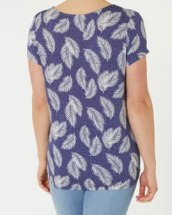 T-Shirt Federn Janina, Rundhalsausschnitt-KiK Onlineshop Cheap