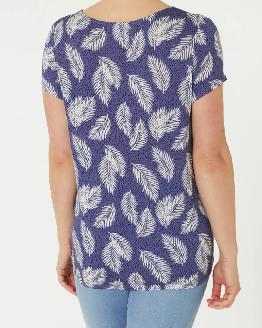 T-Shirt Federn Janina, Rundhalsausschnitt-KiK Onlineshop Cheap
