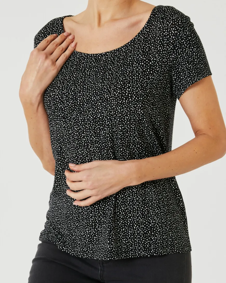 T-Shirt gepunktet Janina, Rundhalsausschnitt-KiK Onlineshop Best Sale