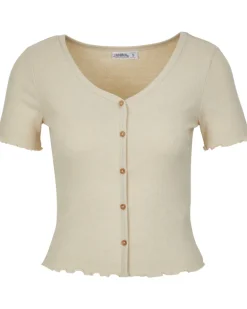 T-Shirt gerippt Janina, Knopfleiste-KiK Onlineshop Sale