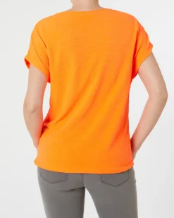 T-Shirt in Neonfarbe Janina, Tunnelzug am Saum-KiK Onlineshop Clearance