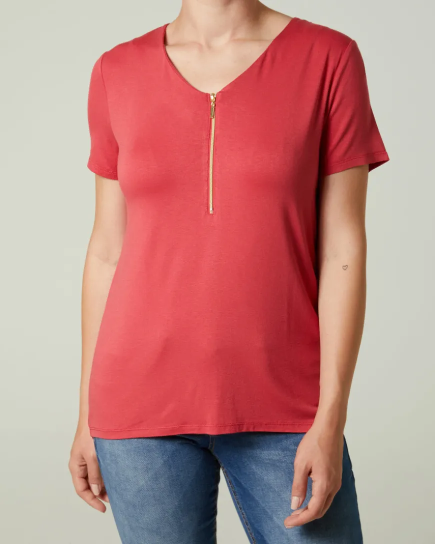 T-Shirt Janina, Reißverschluss-KiK Onlineshop Fashion