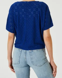 T-Shirt Lochmuster Janina, Knotendetail-KiK Onlineshop Sale