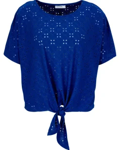 T-Shirt Lochmuster Janina, Knotendetail-KiK Onlineshop Sale