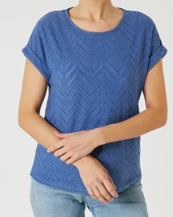 T-Shirt Lochmuster Janina, Stretchanteil-KiK Onlineshop Clearance