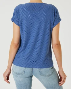 T-Shirt Lochmuster Janina, Stretchanteil-KiK Onlineshop Clearance