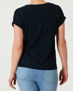 T-Shirt Lochmuster Janina, Stretchanteil-KiK Onlineshop Hot
