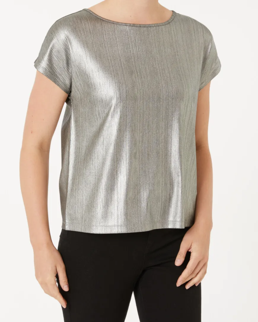 T-Shirt Metallic Janina, Rundhalsausschnitt-KiK Onlineshop Sale
