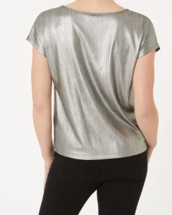 T-Shirt Metallic Janina, Rundhalsausschnitt-KiK Onlineshop Sale