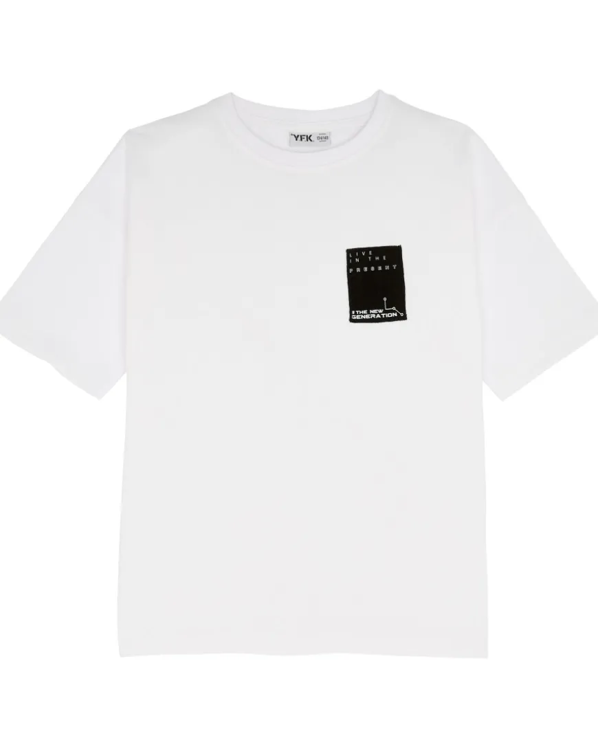 T-Shirt mit Aufnäher Y.F.K., Rundhalsausschnitt-KiK Onlineshop New