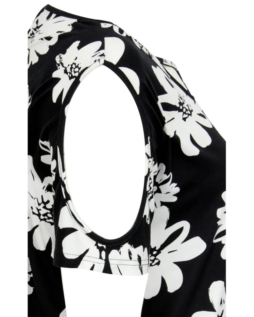 T-Shirt mit Cut-outs Janina curved, V-Ausschnitt-KiK Onlineshop Shop