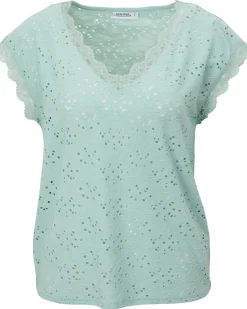 T-Shirt mit Lochmuster Janina, Spitzendetails-KiK Onlineshop Discount