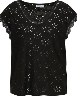 T-Shirt mit Lochmuster Janina, Spitzendetails-KiK Onlineshop Clearance