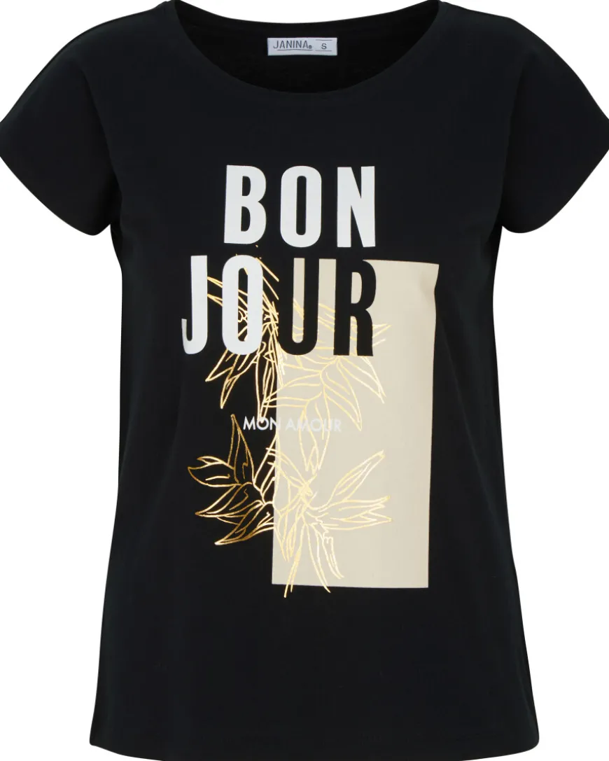 T-Shirt mit schimmerende details Janina, Rundhalsausschnitt-KiK Onlineshop Fashion
