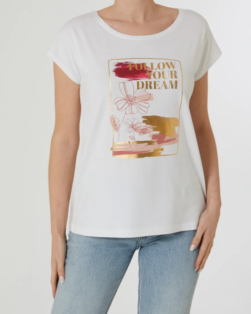 T-Shirt mit schimmernden Details Janina, Rundhalsausschnitt-KiK Onlineshop Sale